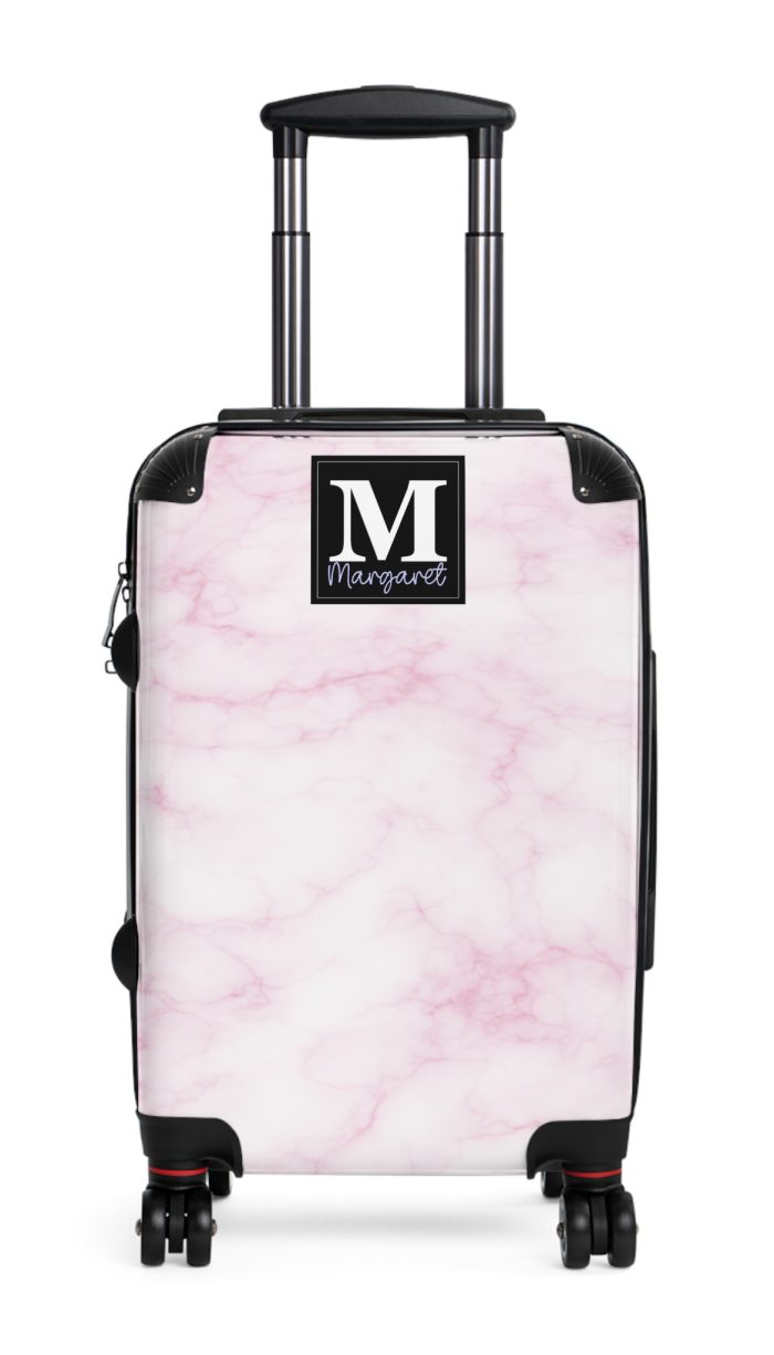 Marble Custom Suitcase - Personalized Travel Luggage with Elegant Marble Design