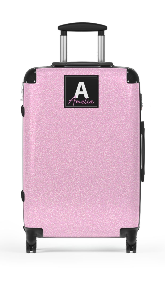 Hot Pink Personalized Suitcase - Custom Travel Luggage with Vibrant Pink Design