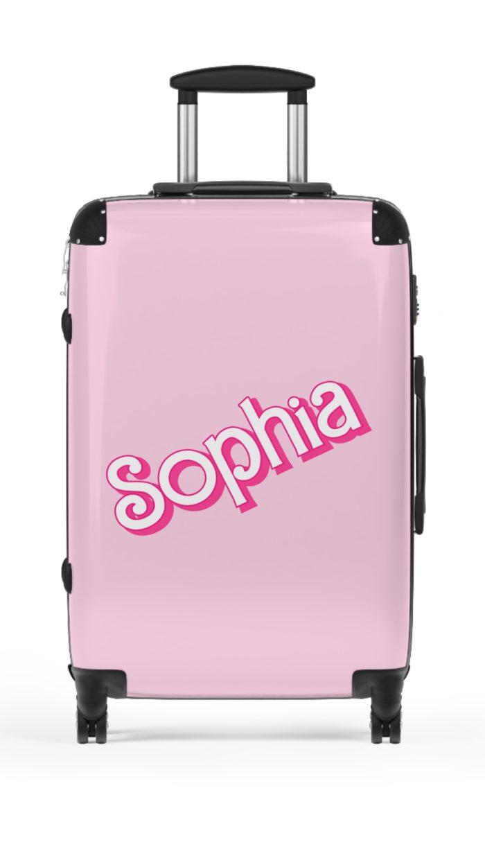Custom Barbie Suitcase - Personalized Barbie Themed Luggage with Vibrant Design