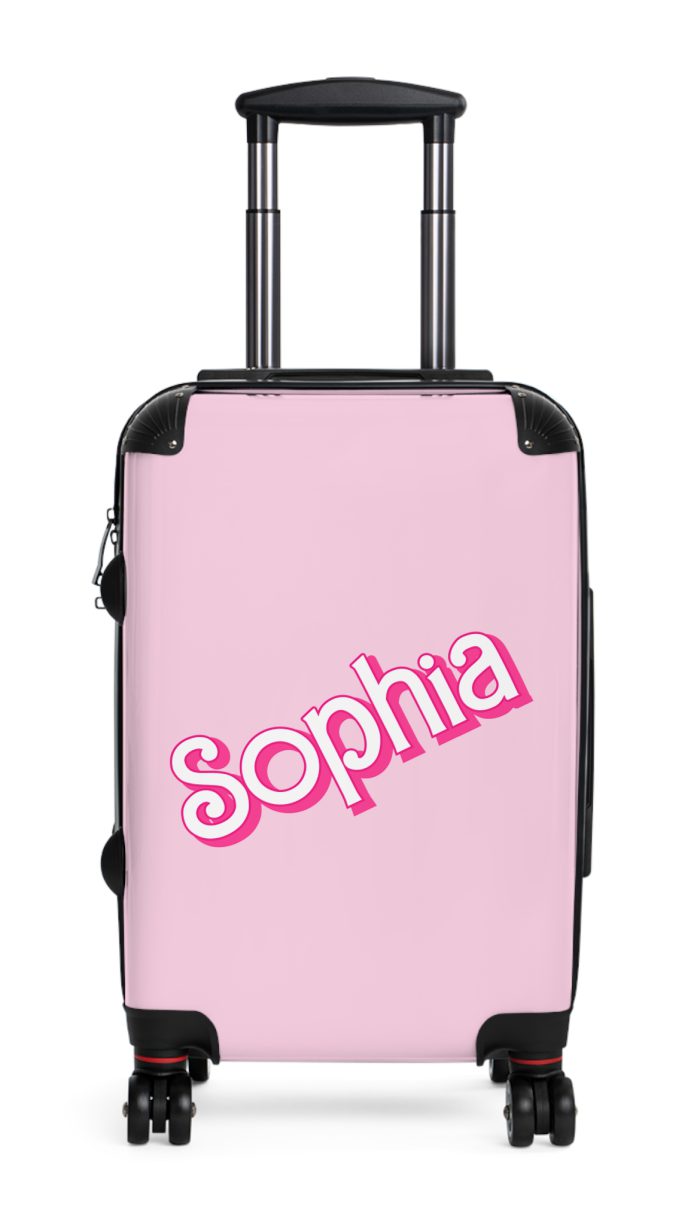 Custom Barbie Suitcase - Personalized Barbie Themed Luggage with Vibrant Design