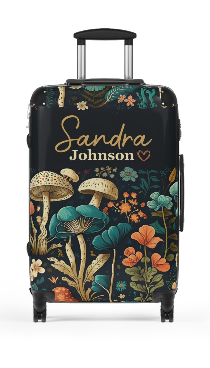 Custom Botanical Suitcase - A personalized suitcase adorned with a unique plant-themed design, perfect for travelers who want to bring a touch of nature to their luggage.