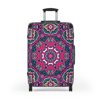 Mandala Suitcase - A stylish suitcase featuring an elegant mandala design, perfect for travelers who want to stand out in style.