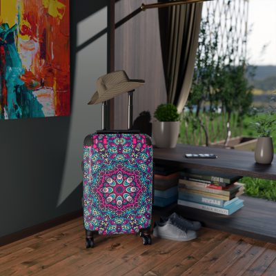 Mandala Suitcase - A stylish suitcase featuring an elegant mandala design, perfect for travelers who want to stand out in style.