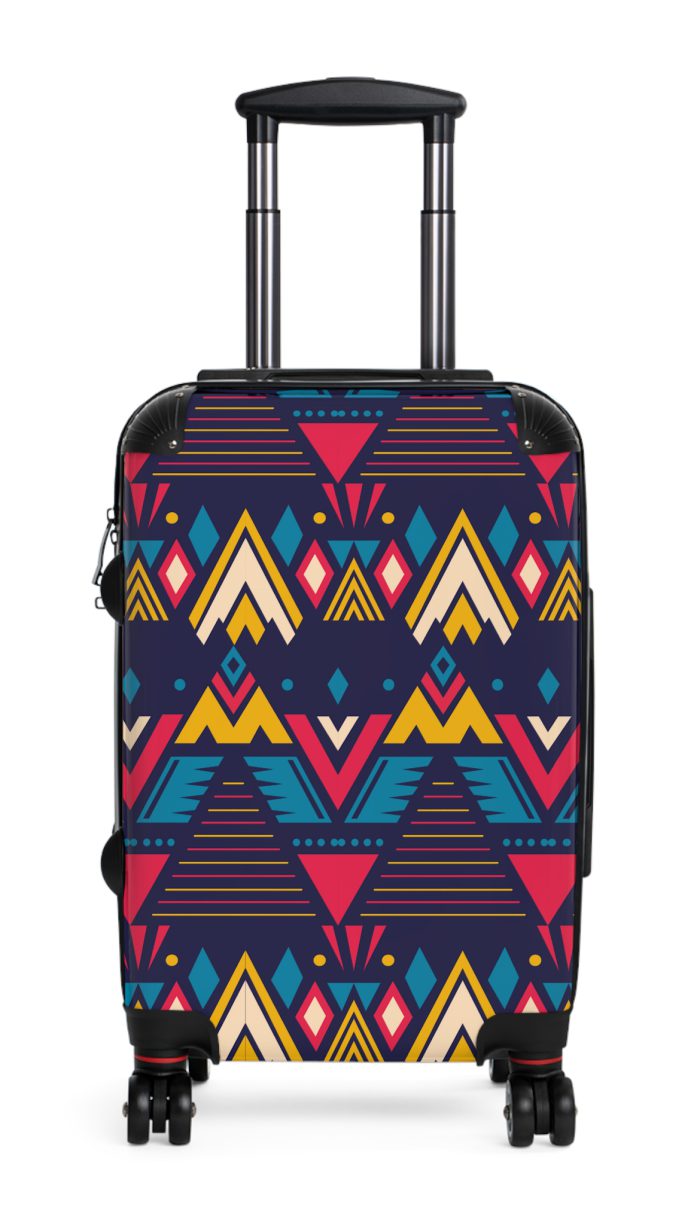 Aztec Suitcase - A stylish suitcase featuring an elegant Aztec-inspired design, perfect for travelers who want to stand out in style.