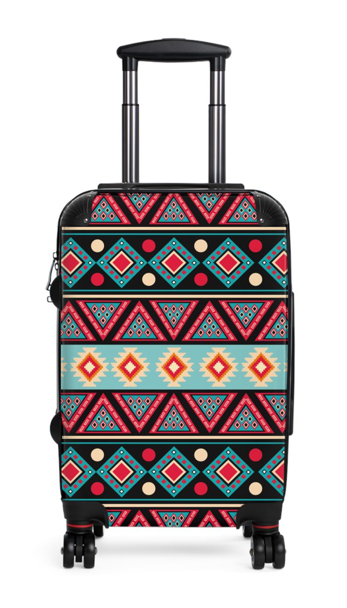 Aztec Suitcase - A stylish suitcase featuring an elegant Aztec-inspired design, perfect for travelers who want to stand out in style.Aztec Suitcase - A stylish suitcase featuring an elegant Aztec-inspired design, perfect for travelers who want to stand out in style.