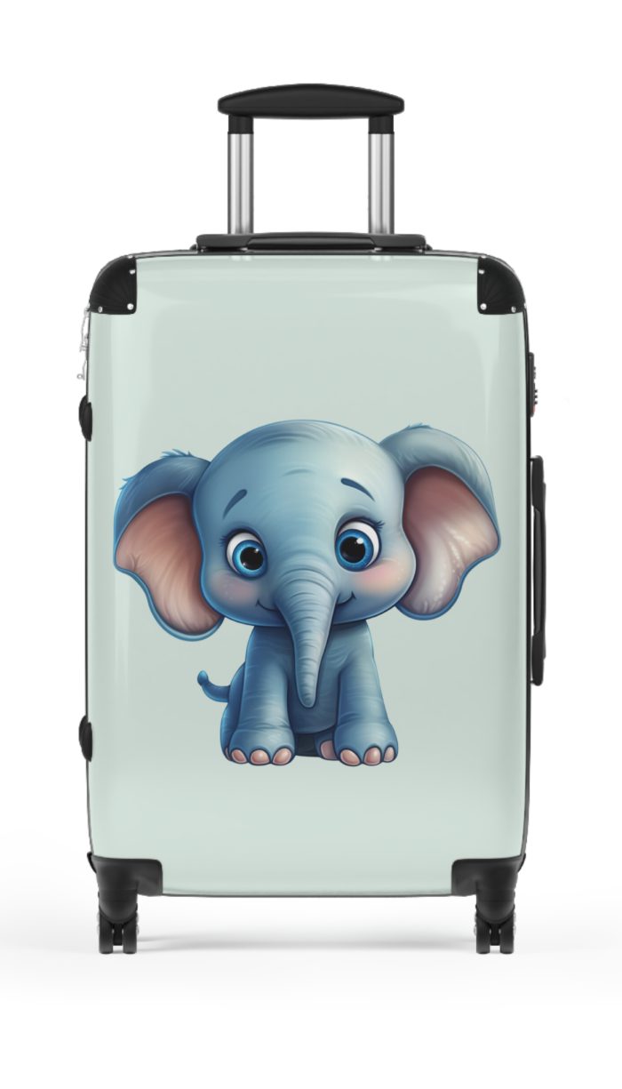 Elephant Suitcase - A majestic travel gear featuring an elephant-inspired design, perfect for those who appreciate exotic and unique styles on their journeys.