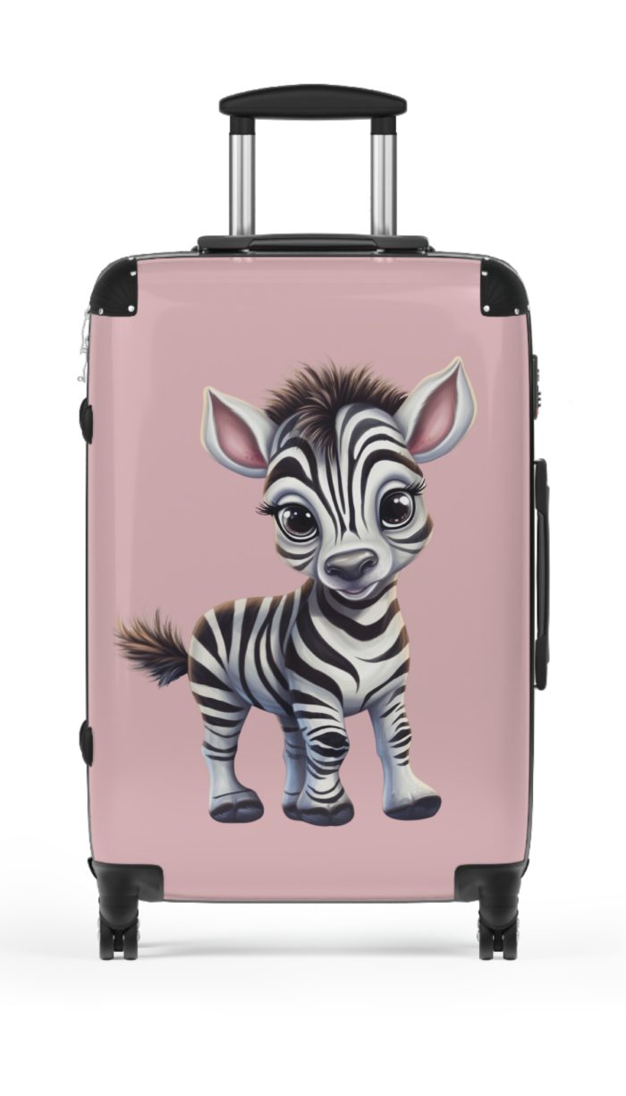 Zebra Suitcase - Kids' travel luggage with a bold zebra pattern, perfect for young adventurers.