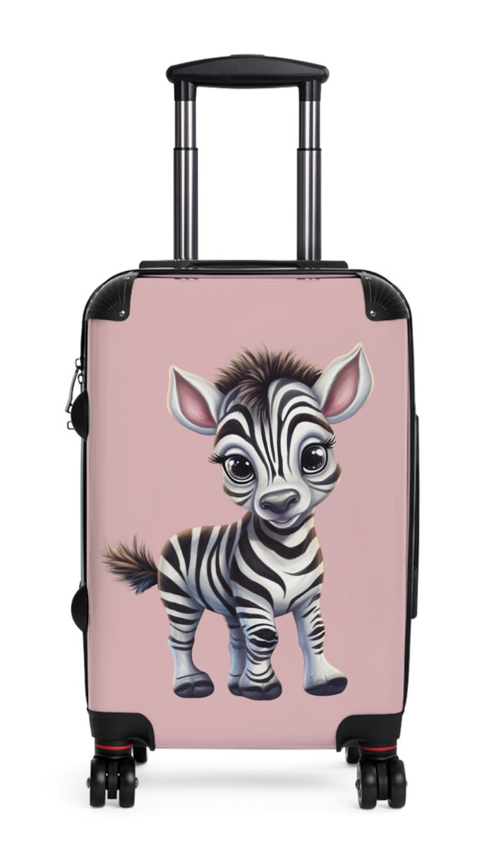Zebra Suitcase - Kids' travel luggage with a bold zebra pattern, perfect for young adventurers.