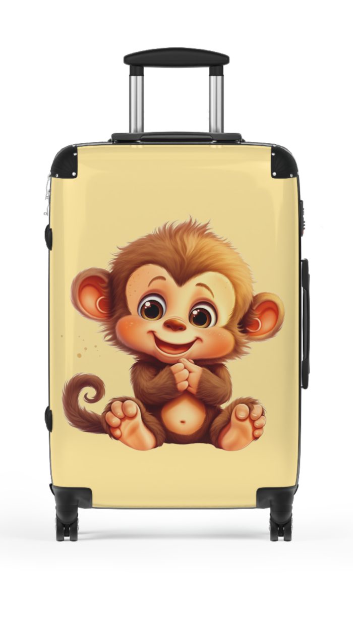 Monkey Suitcase - Fun animal print kids' luggage, perfect for young adventurers.