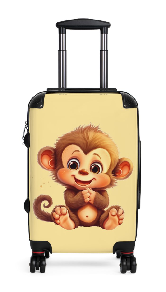 Monkey Suitcase - Fun animal print kids' luggage, perfect for young adventurers.