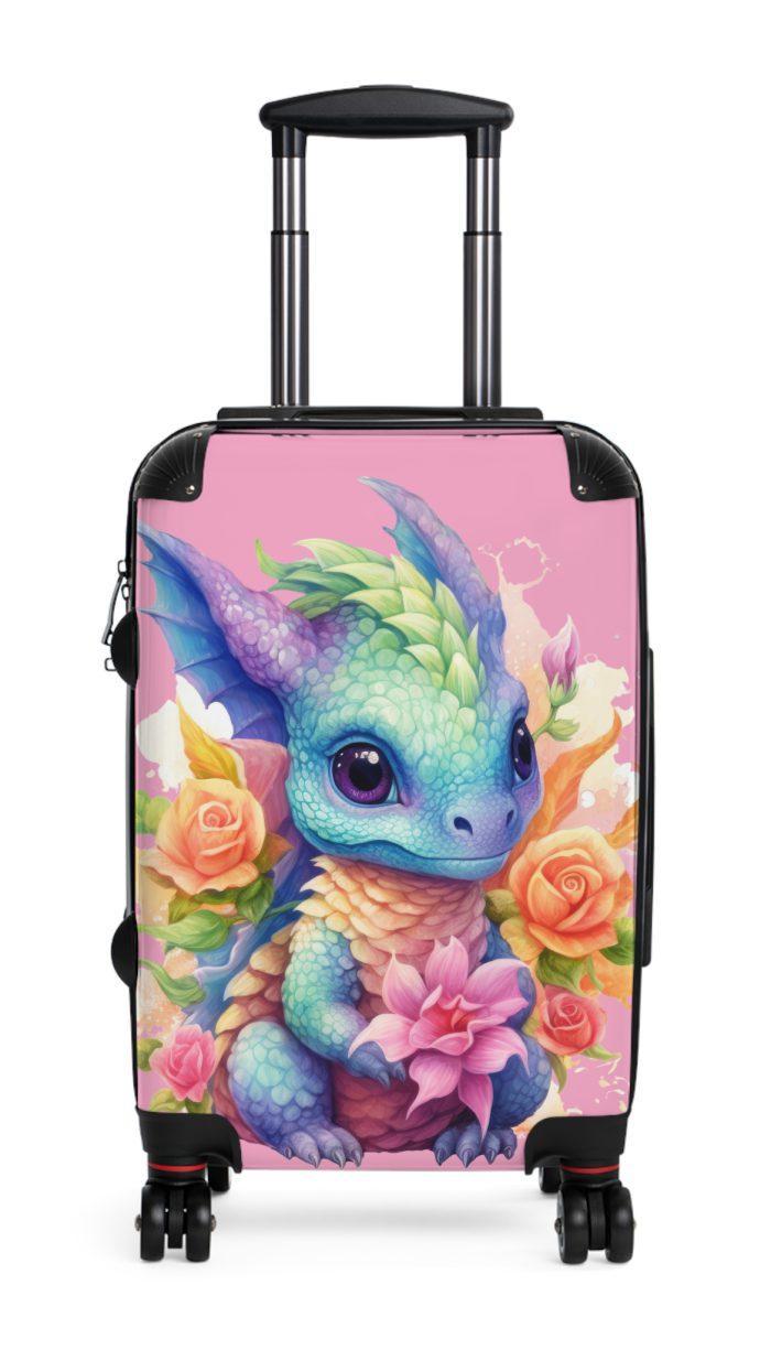 Dragon Suitcase - A luggage adorned with a captivating dragon design, perfect for travelers who want to add a touch of fantasy and adventure to their journeys.