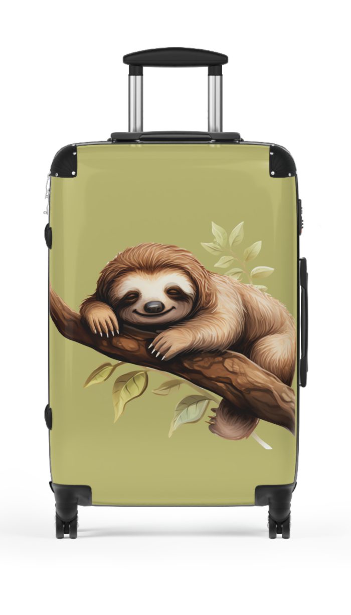 Sloth Suitcase - Cute sloth-themed travel luggage for a fun and stylish adventure.