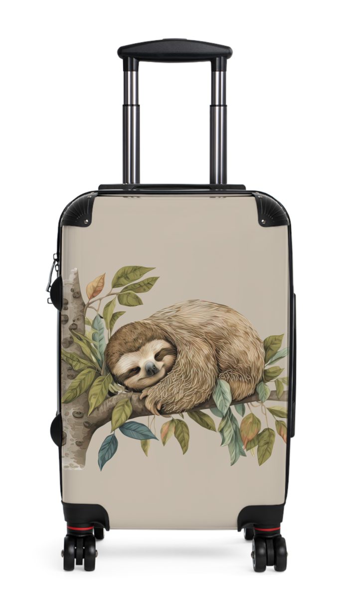 Sloth Suitcase - Cute sloth-themed travel luggage for a fun and stylish adventure.