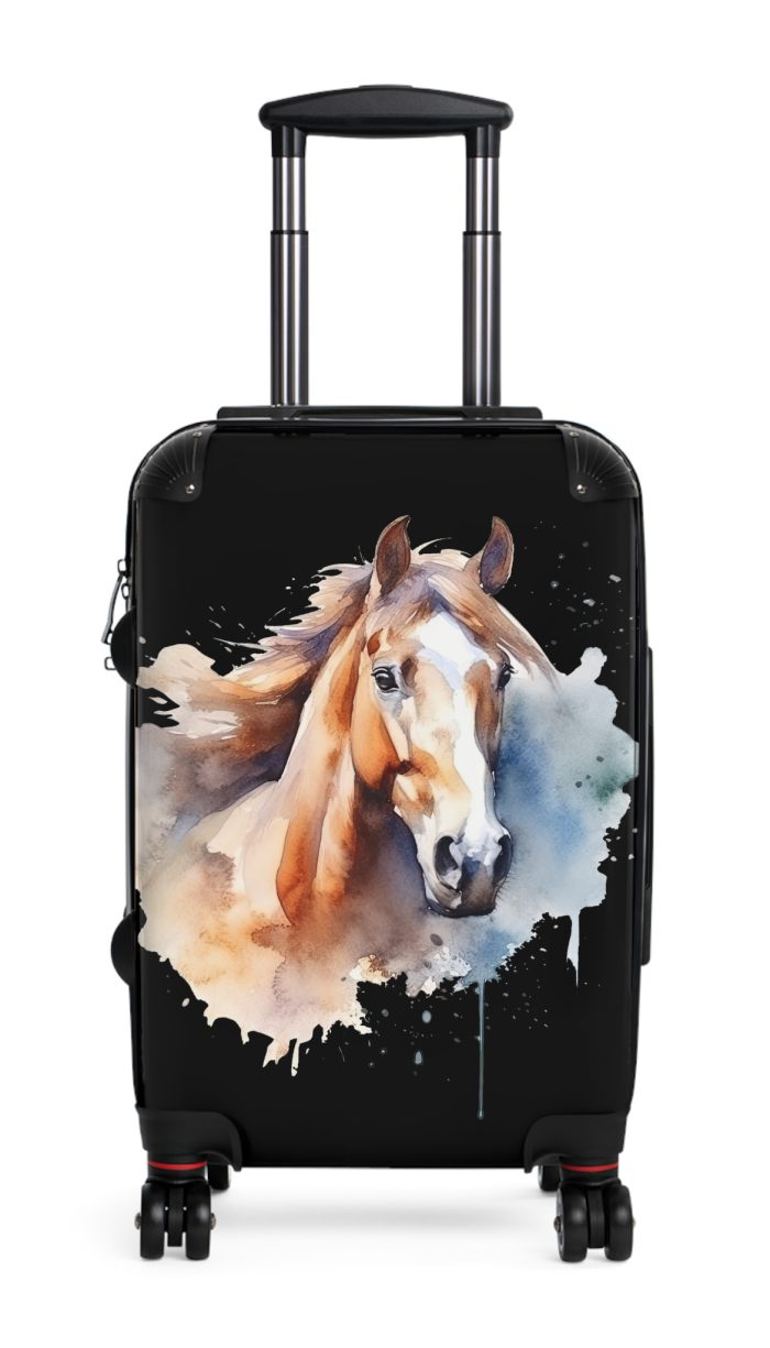 Horse Suitcase - A luggage adorned with a captivating horse-themed design, perfect for travelers who want to add a touch of equestrian elegance to their journeys.