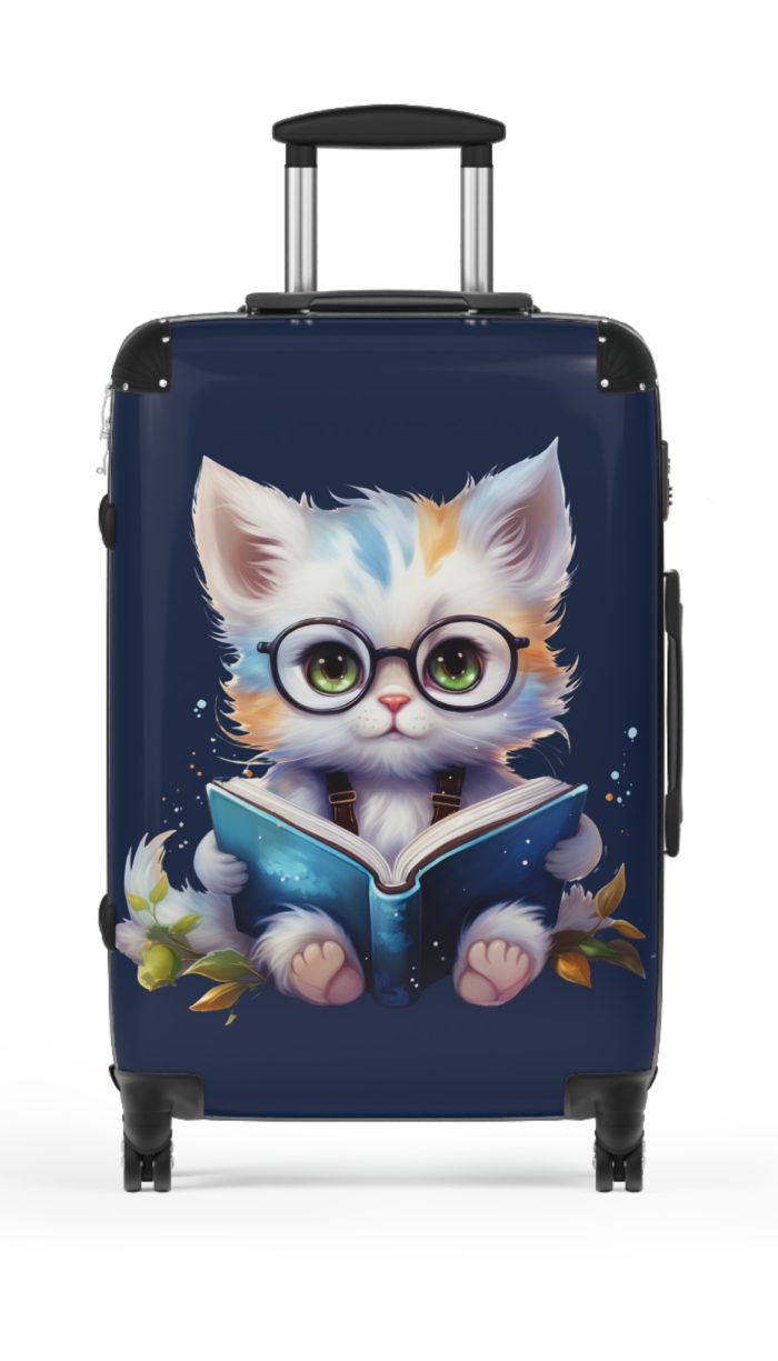 Cat Suitcase - A luggage adorned with a charming cat-themed design, perfect for travelers who want to add a touch of feline charm to their journeys.