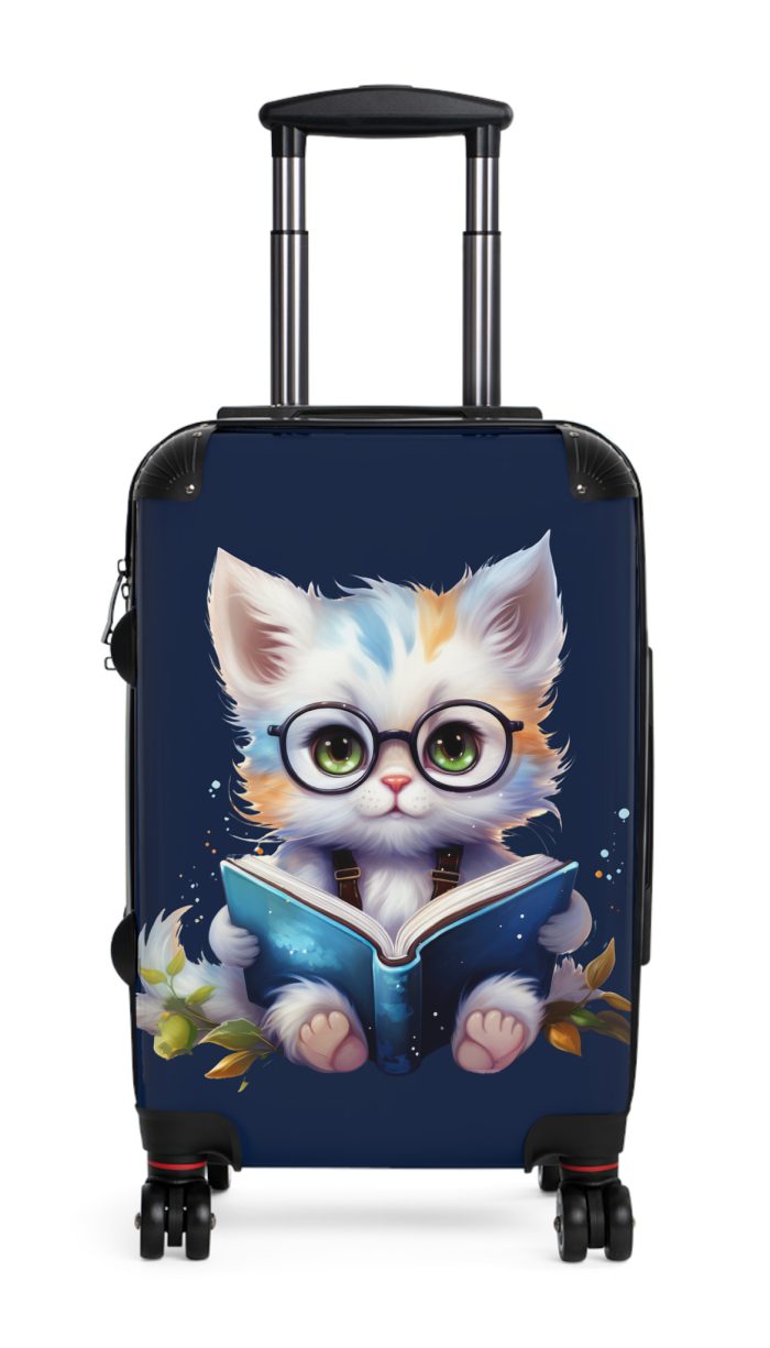 Cat Suitcase - A luggage adorned with a charming cat-themed design, perfect for travelers who want to add a touch of feline charm to their journeys.
