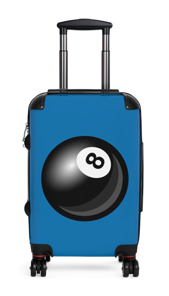 Billiard Suitcase - A luggage adorned with a captivating pool game-themed design, perfect for travelers who want to add a touch of game room charm to their journeys.