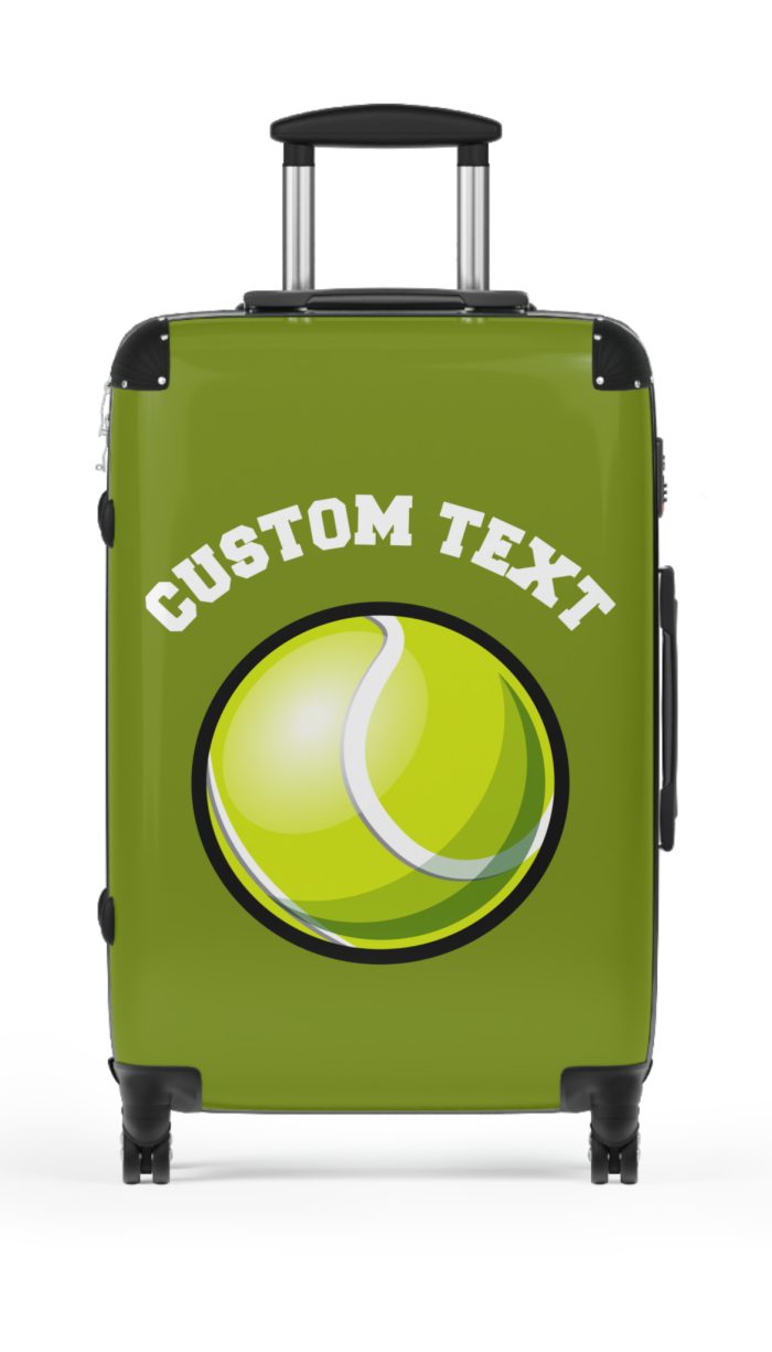 Custom Tennis Suitcase - A personalized luggage adorned with a custom tennis-themed design, perfect for sports enthusiasts who want to travel in style with their favorite sport.