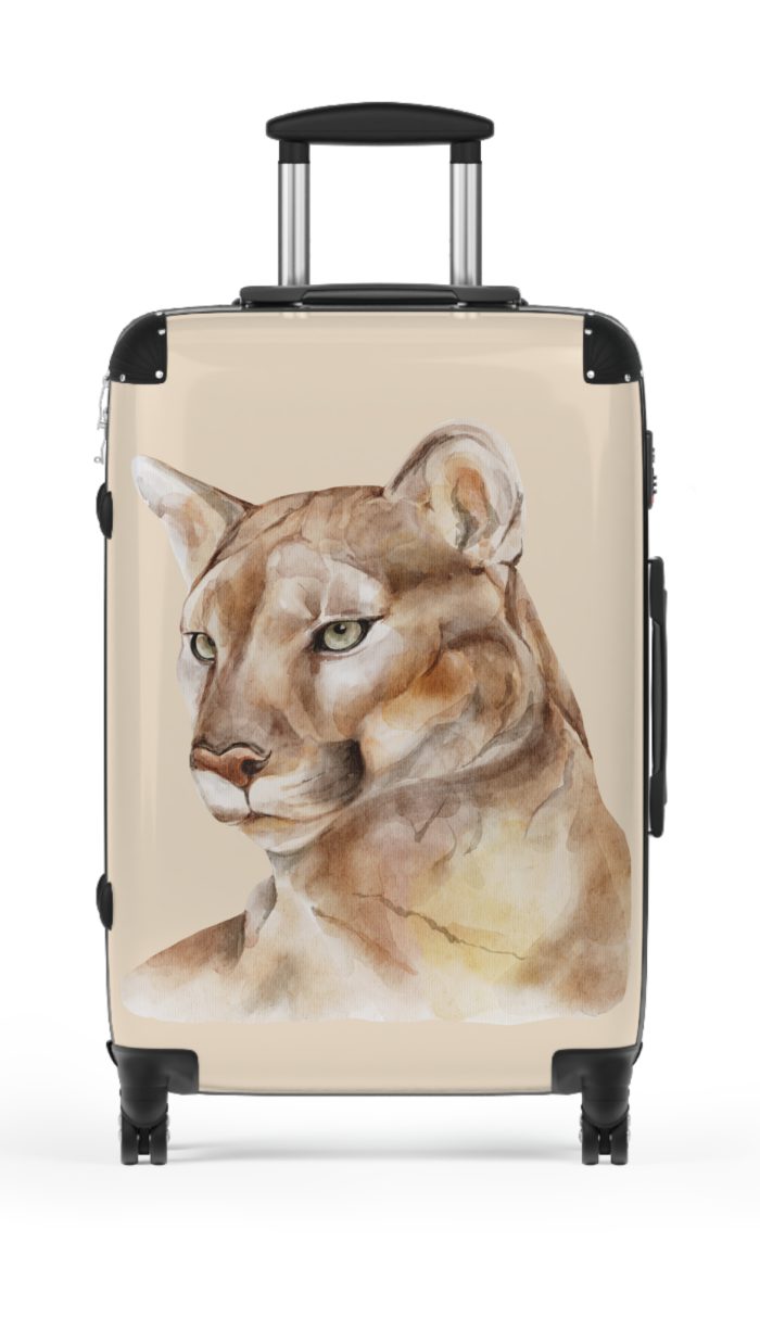 Puma Suitcase - A sleek travel gear featuring an animal print design, perfect for style enthusiasts and adding a touch of wild elegance to your journeys.