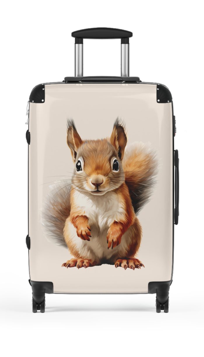 Squirrel Suitcase - A cute animal luggage with an adorable squirrel design, ideal for nature lovers who want to travel with whimsy.