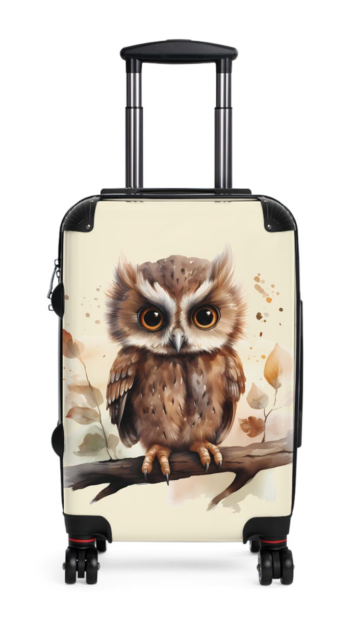 Owl Suitcase - A cute animal luggage with an adorable owl design, ideal for animal lovers who want to travel with whimsy.Owl Suitcase - A cute animal luggage with an adorable owl design, ideal for animal lovers who want to travel with whimsy.