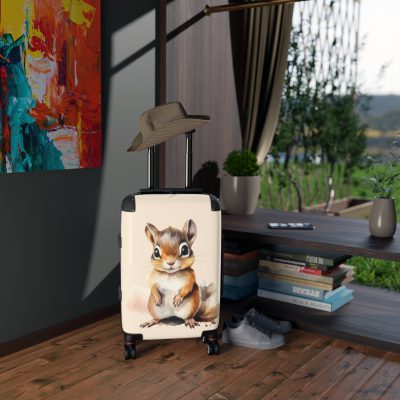 Chipmunk Suitcase - A cute animal luggage with an adorable chipmunk design, ideal for animal lovers who want to travel with whimsy.