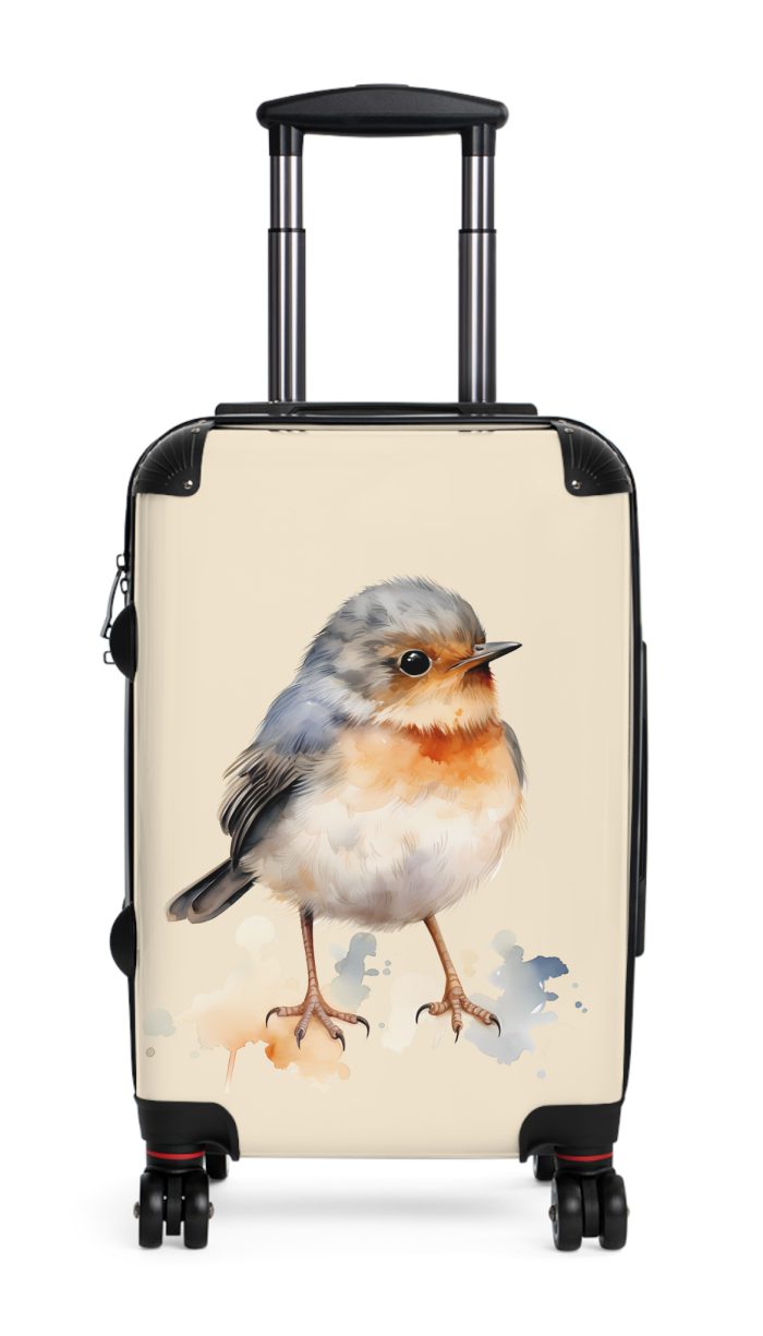 Bluebird Suitcase - A stylish luggage featuring an elegant bluebird design, ideal for travelers who seek sophistication in their journeys.