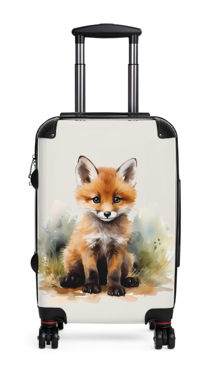 Baby Fox Suitcase - An adorable kids' luggage featuring a cute baby fox design, perfect for making travel fun and memorable for your child.