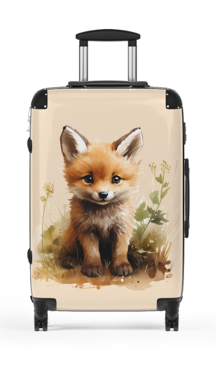 Baby Fox Suitcase - An adorable kids' luggage featuring a cute baby fox design, perfect for making travel fun and memorable for your child.