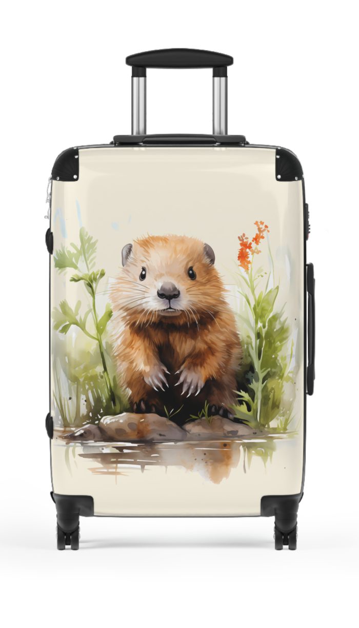 Baby Beaver Suitcase - An adorable kids' luggage featuring a cute baby beaver design, perfect for making travel fun and memorable for your child.