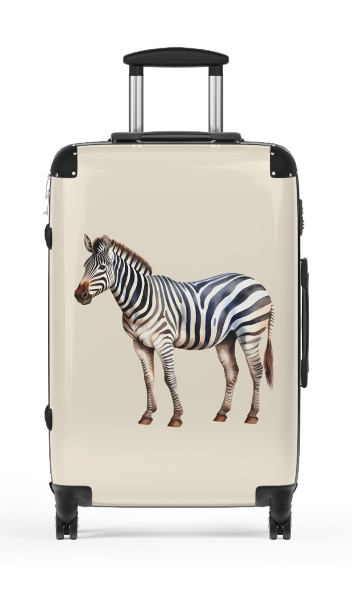 Zebra Suitcase - Stylish kids' luggage with a zebra pattern, the perfect companion for young travelers.