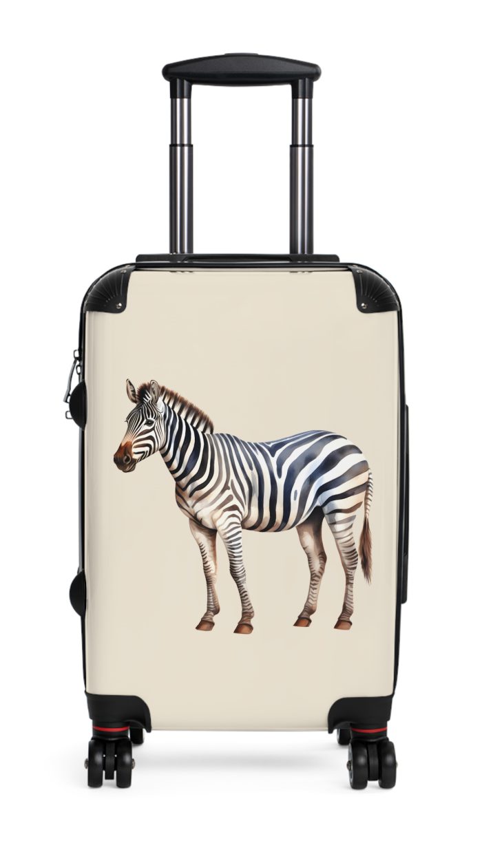 Zebra Suitcase - Stylish kids' luggage with a zebra pattern, the perfect companion for young travelers.