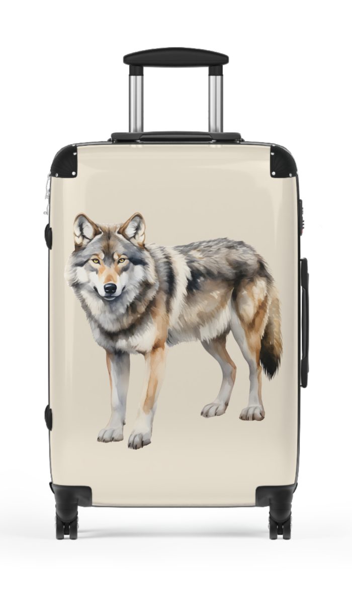 Wolf Suitcase - Adventure-themed kids' luggage designed for young travelers, ready for exploration.