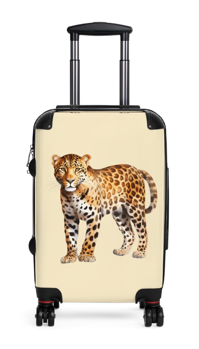 Leopard Suitcase - Stylish kids' luggage featuring a trendy leopard print design, perfect for young fashion-forward travelers.