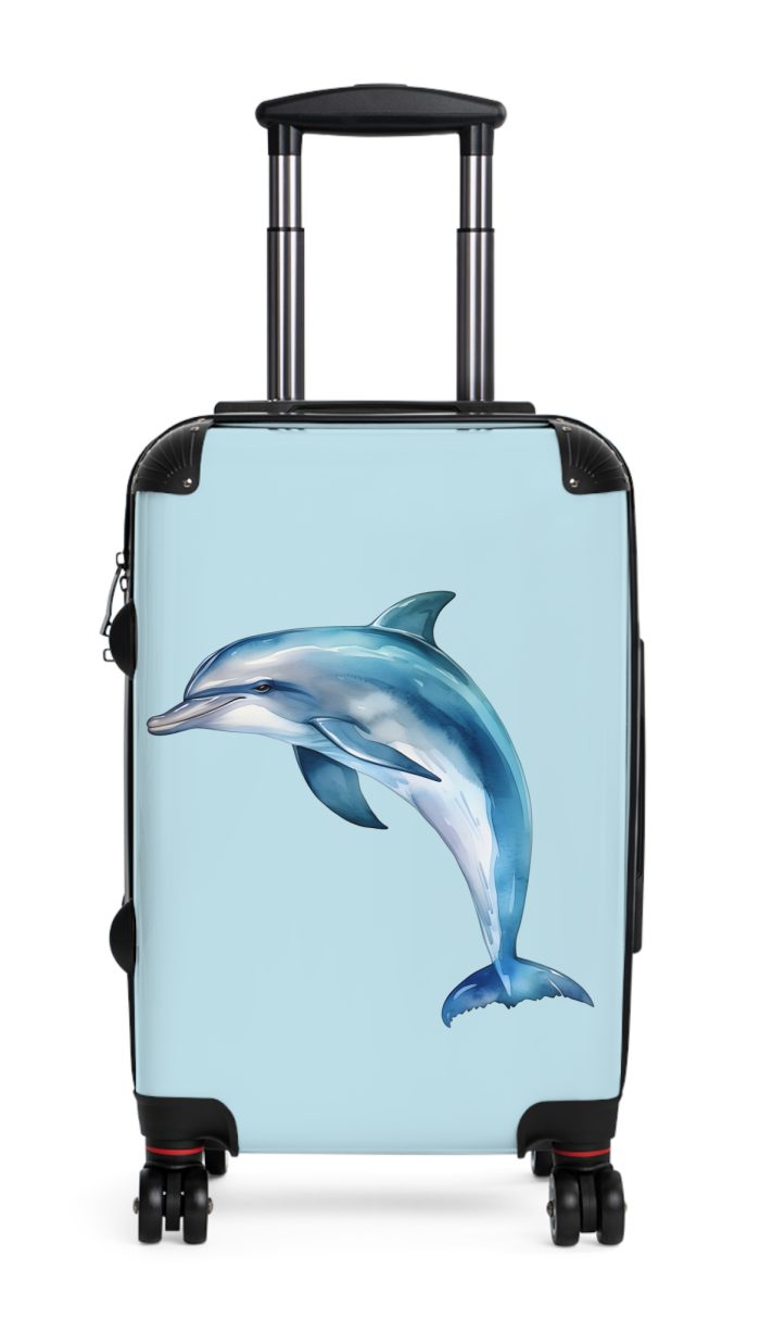 Dolphin Suitcase - Fun kids' luggage featuring a playful dolphin design, perfect for young travelers.