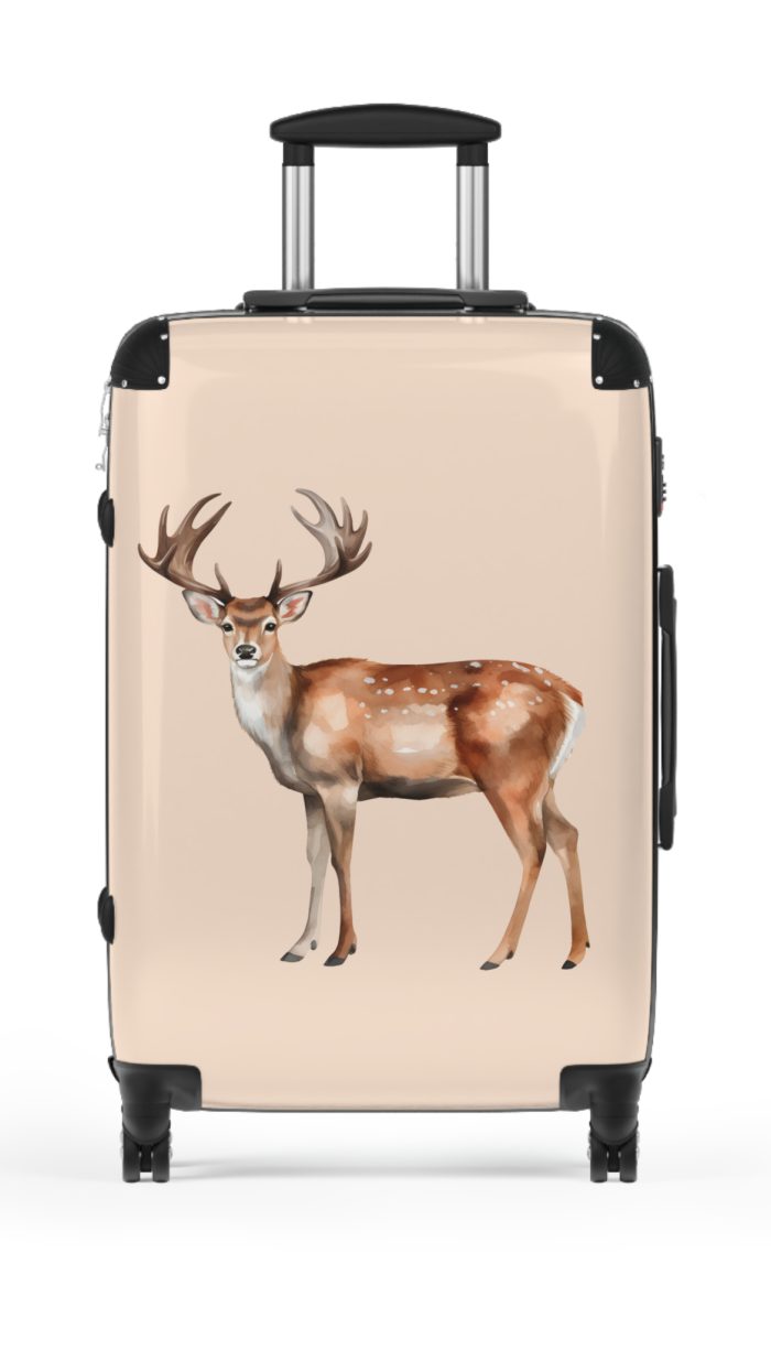 Deer Suitcase - A wildlife-inspired luggage capturing the elegance of deer, perfect for nature-loving travelers.