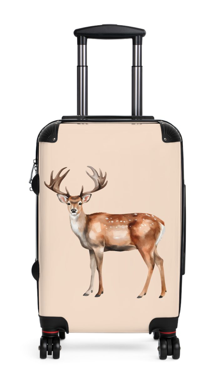 Deer Suitcase - A wildlife-inspired luggage capturing the elegance of deer, perfect for nature-loving travelers.