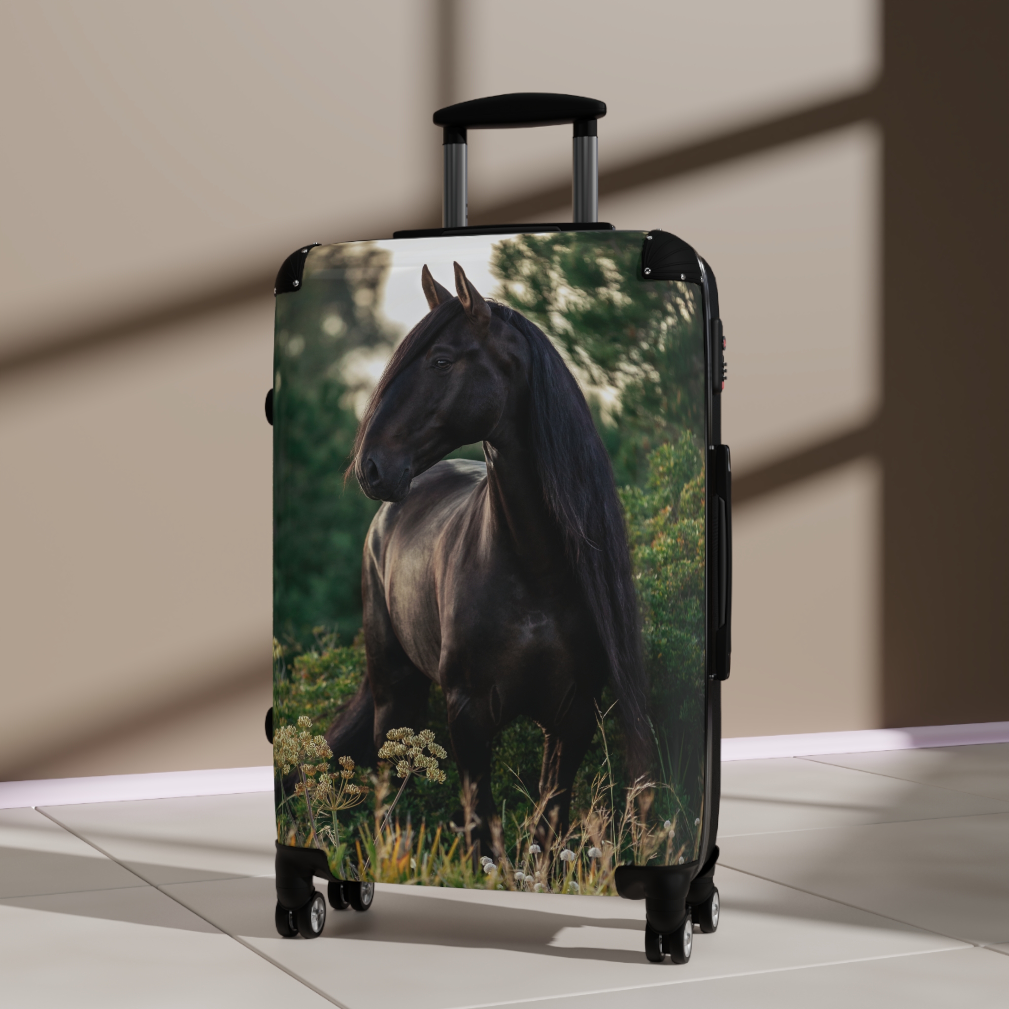 Black Horse Suitcase Kids' Equestrian Luggage V Luggage.