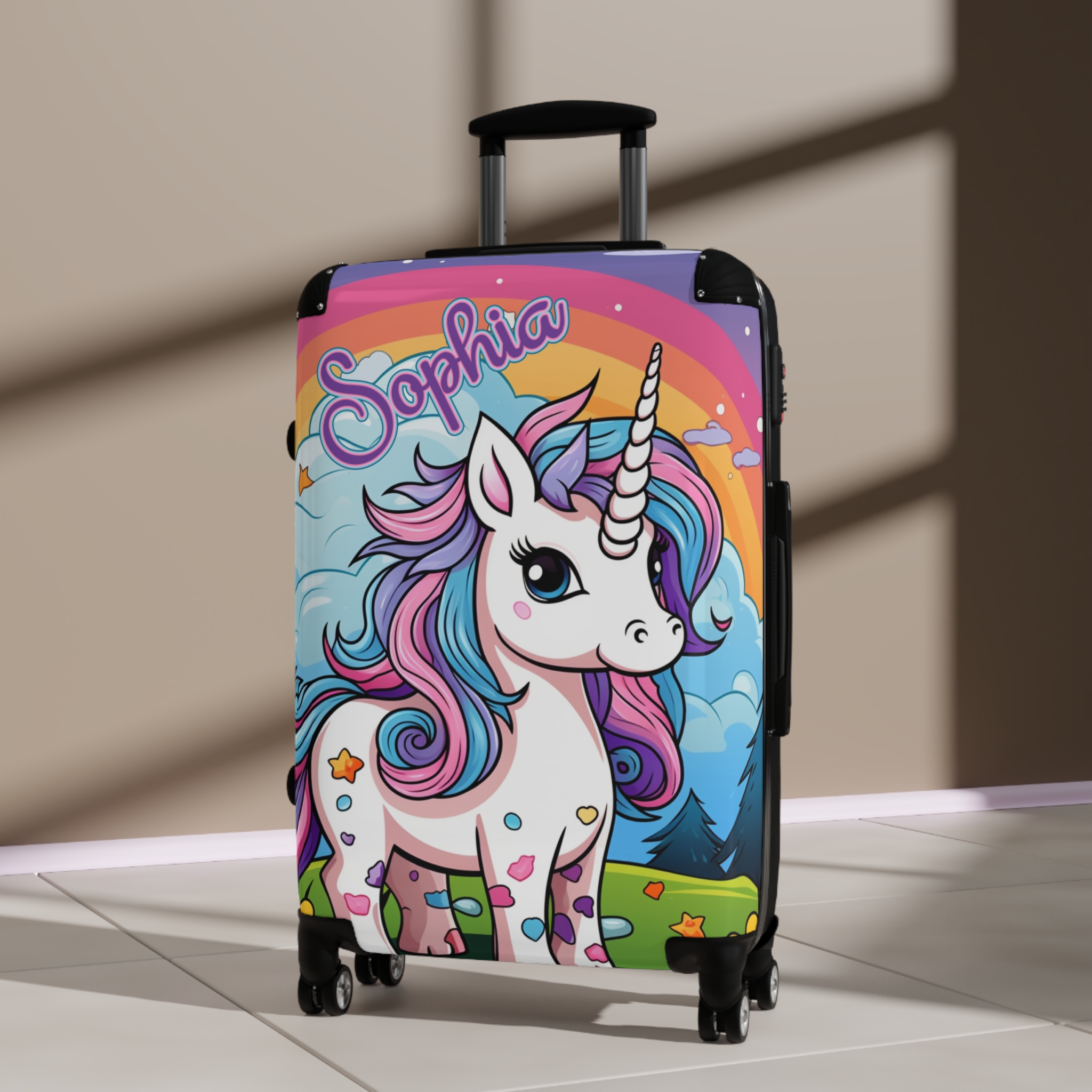 Custom Cute Unicorn Suitcase: Personalized Whimsy