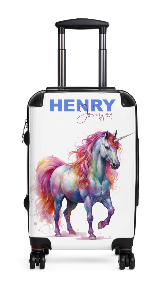 Custom Whimsical Unicorn Suitcase - Your personalized portal to whimsy and magic.