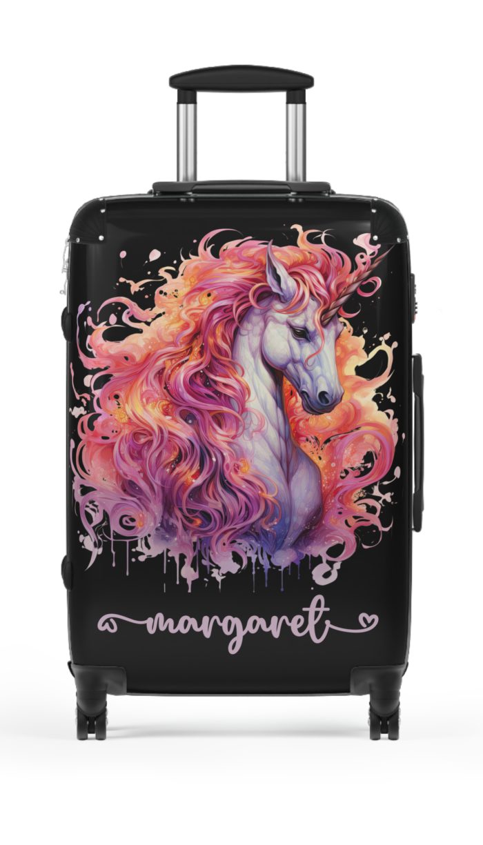 Custom Whimsical Unicorn Suitcase - Your personalized portal to whimsy and magic.