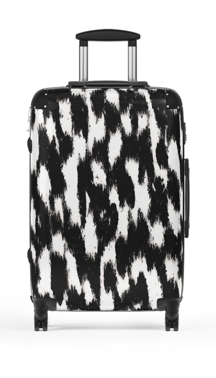 Cowhide Suitcase - A stylish luggage featuring a chic cowhide design, perfect for travelers who want to add a touch of luxury to their journeys