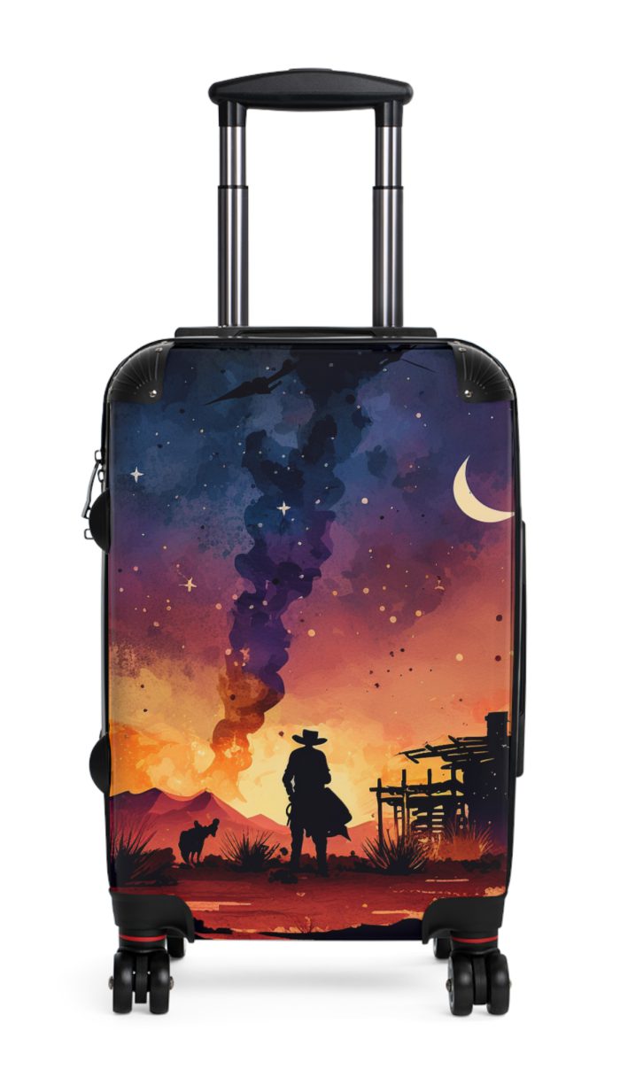 Retro Western Suitcase - A blend of vintage flair and modern functionality, making your travels both stylish and practical.