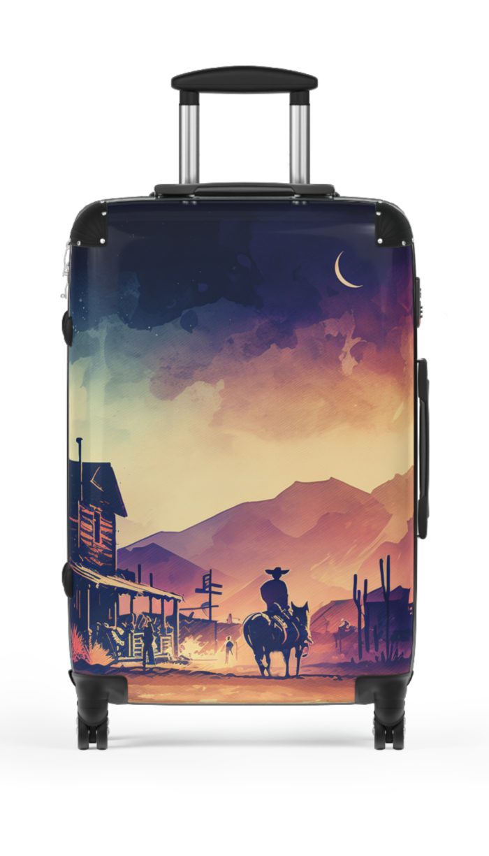 Retro Western Suitcase - A blend of vintage flair and modern functionality, making your travels both stylish and practical.