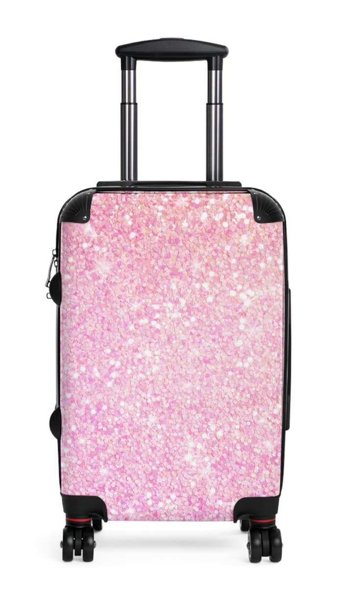 Pastel Glitter Suitcase - A dreamy and stylish travel companion with a touch of enchanting sparkle.