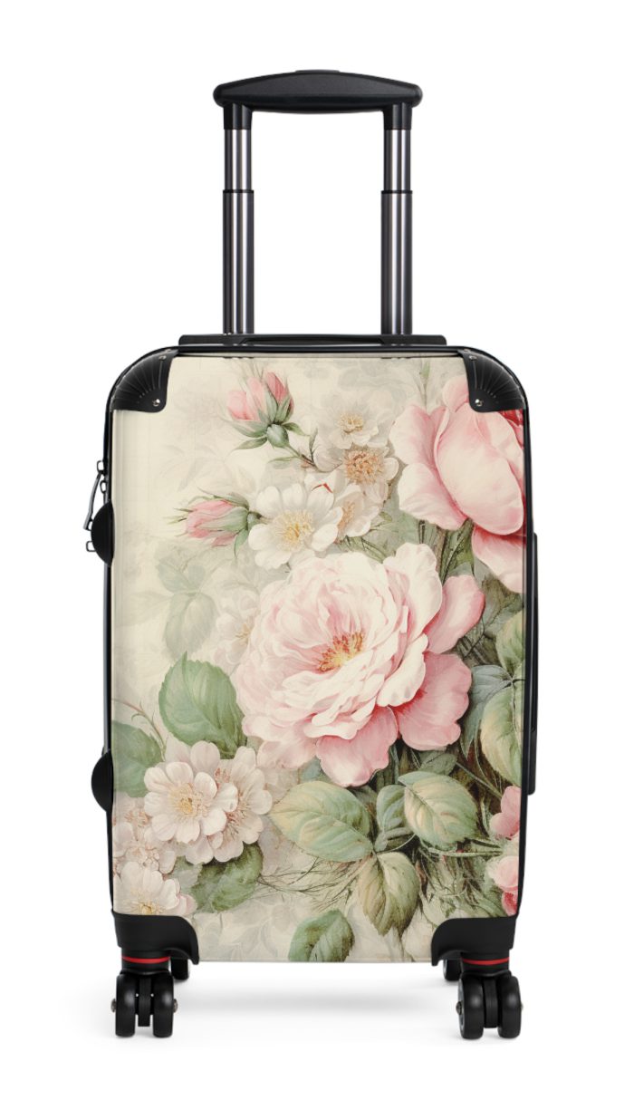 Pastel Floral Suitcase - Elevate your travel elegance with this distinctive luggage.