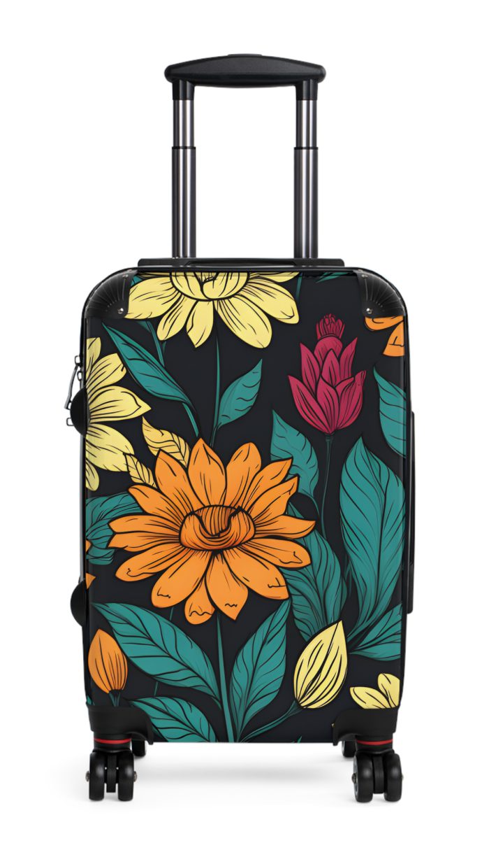 Retro Groovy Suitcase - A vibrant suitcase inspired by the retro era, a statement of free-spirited style and energy.
