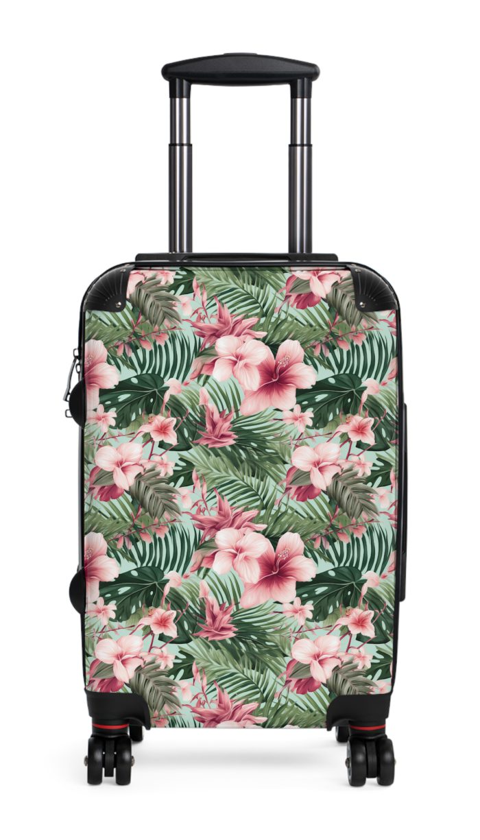 Tropical Floral Suitcase - Your vibrant travel companion for exploring tropical paradises and dream destinations.