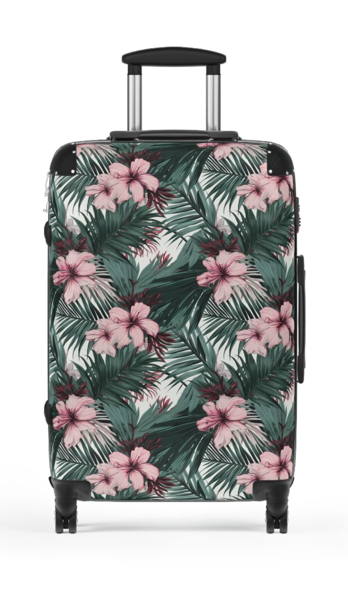 Tropical Floral Suitcase - Your vibrant travel companion for exploring tropical paradises and dream destinations.
