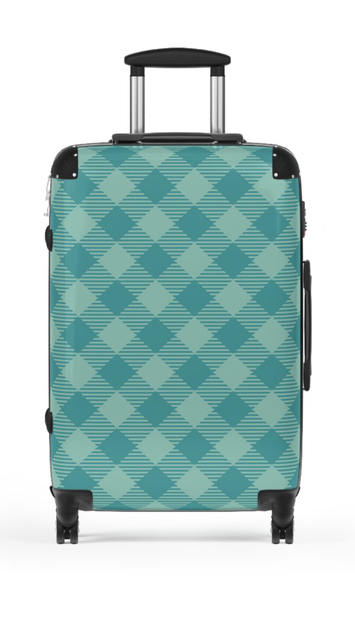 Retro Plaid Suitcase - A classic suitcase featuring vintage plaid design, perfect for travelers who love timeless style.